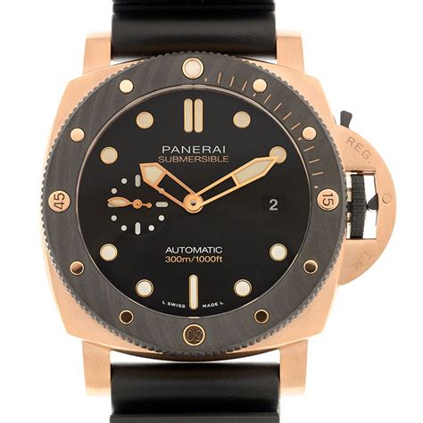 panerai submersible goldtech oro carbo